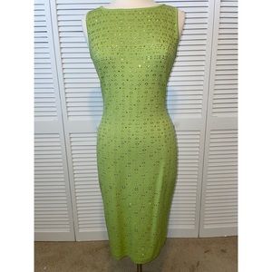NEW St John Gorgeous green sheath dress